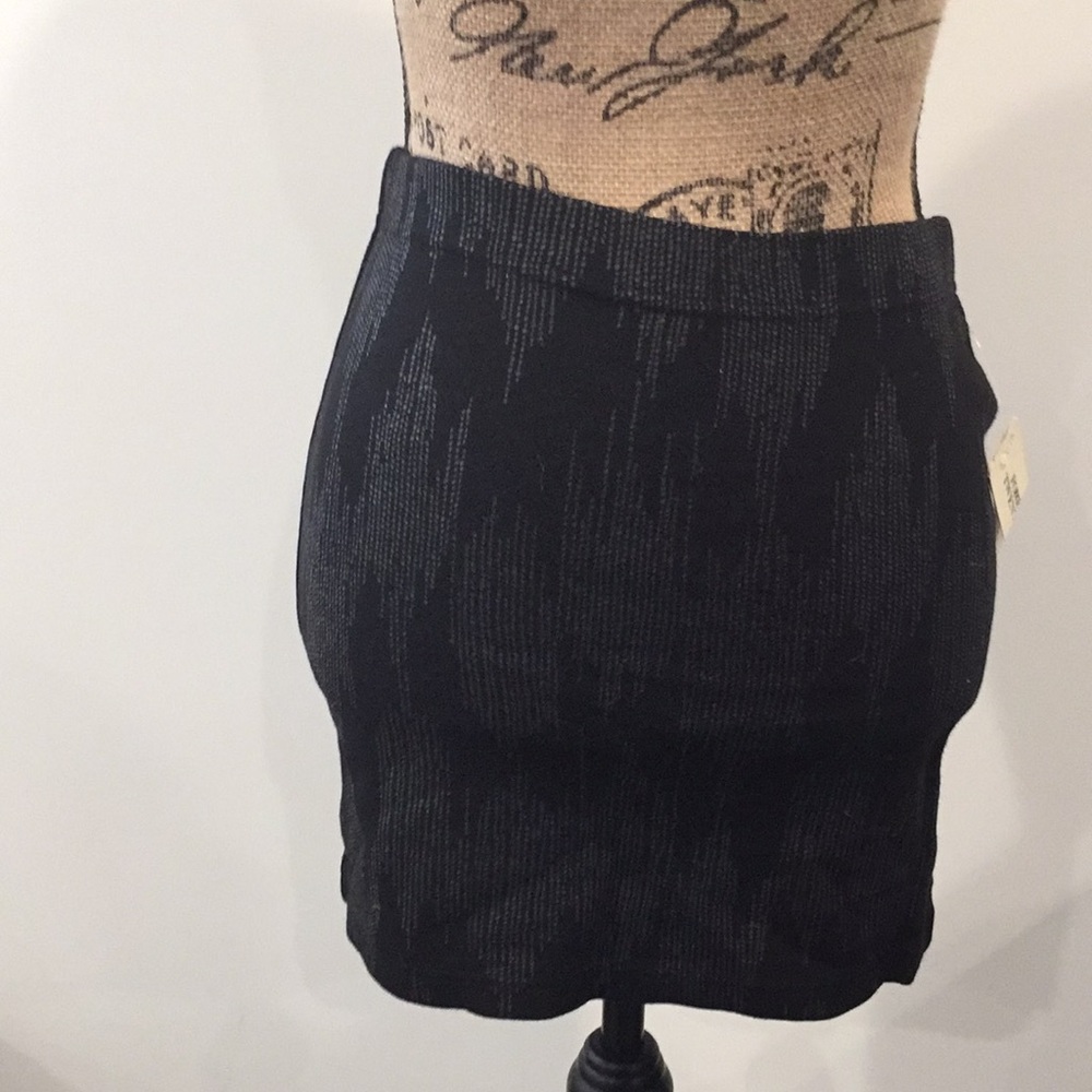 Black mini skirt